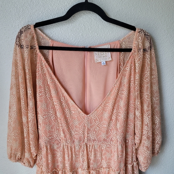 Johnny Was Jade Chelly Tiered Embroidered Dress, Size XLarge, Color Clay - Picture 7 of 14